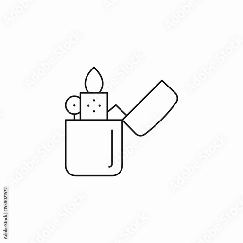 open lighter flame icon sign vector