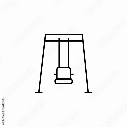 outdoor play swing icon sign vector