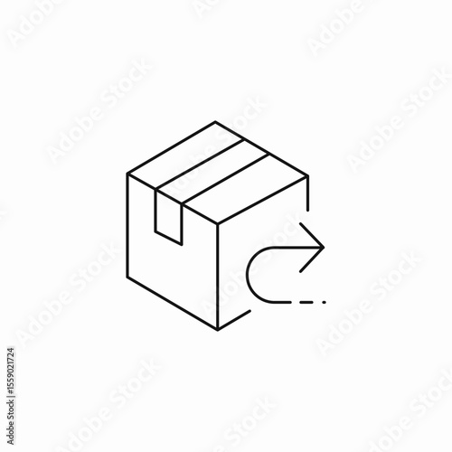 package return shipment icon sign vector