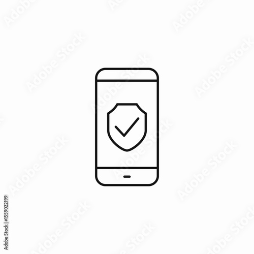phone security guaranteed icon sign vector