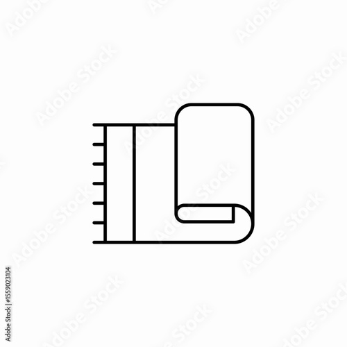 rolled up carpet icon sign vector
