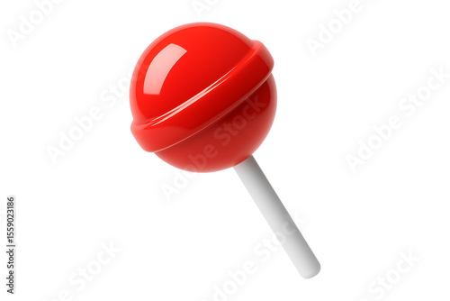 Playful 3D Confectionery Treat Isolated on a Transparent Background