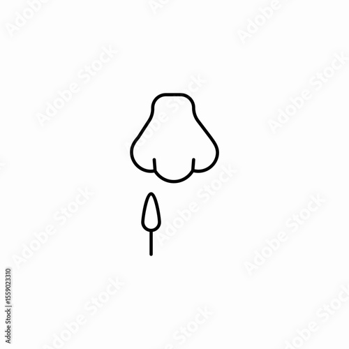 runny nose mucose icon sign vector