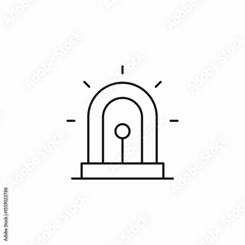 security alarm light icon sign vector