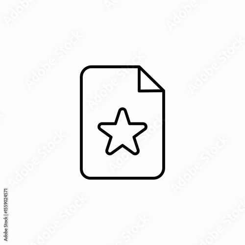 starred document file icon sign vector