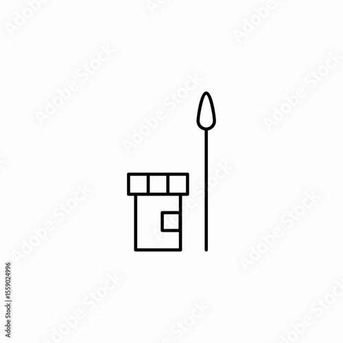 test tube swab icon sign vector