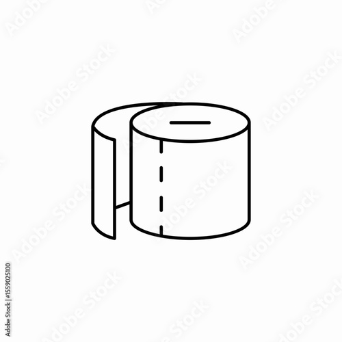 toilet paper roll icon sign vector
