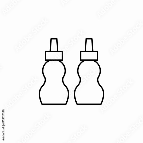twin sauce bottles icon sign vector