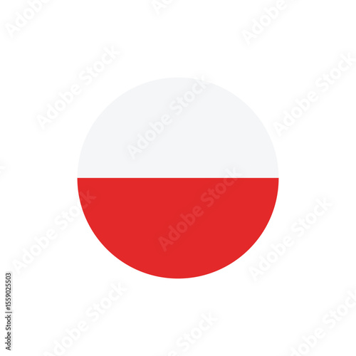 Round Poland flag icon, poland flag vector icon element illustration