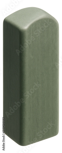 Recycled plastic fence post with a greenish tint, suitable for an environmentally conscious residence.