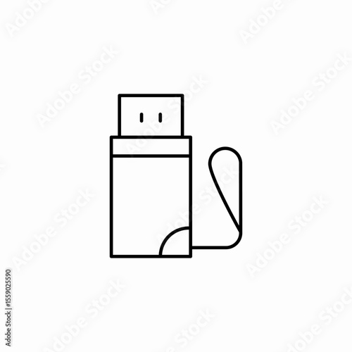 usb flash drive icon sign vector