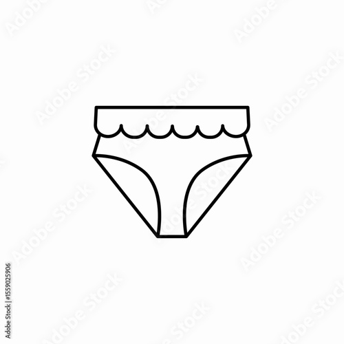 womens underwear frilly icon sign vector