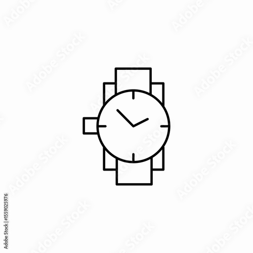 wrist watch accessory icon sign vector