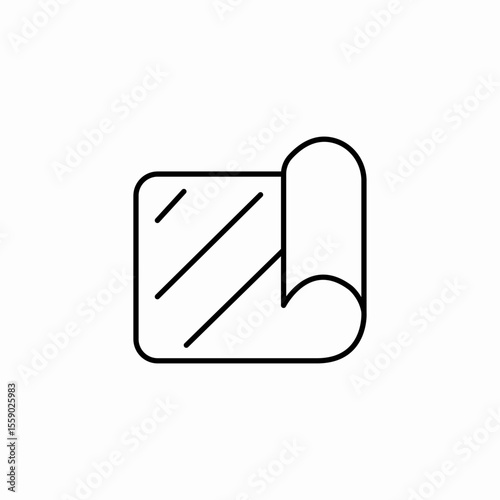yoga mat rolled icon sign vector