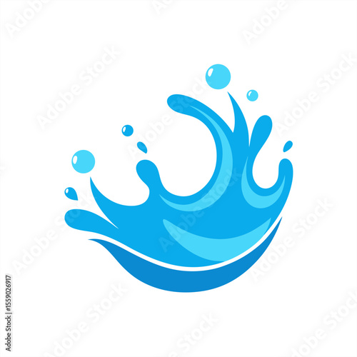 High detail water splash with droplet spray on transparent background for web and graphic design