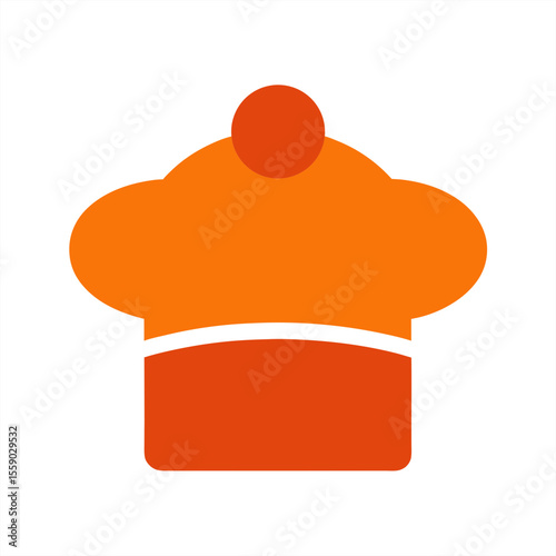 Traditional cooking hat icon vector on transparent background for web and graphic design