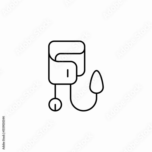 blood pressure cuff icon sign vector