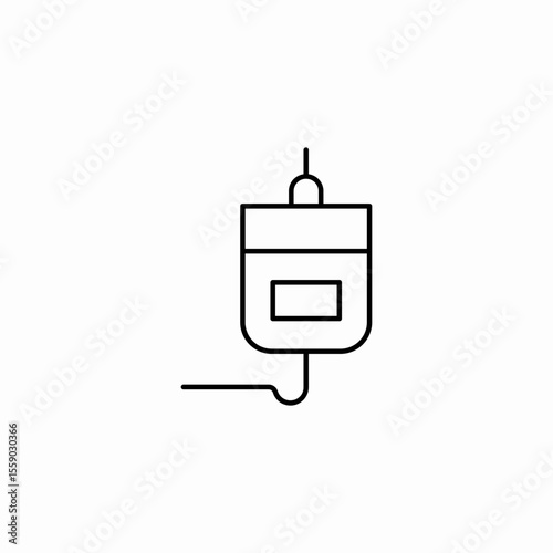 blood drip bag icon sign vector