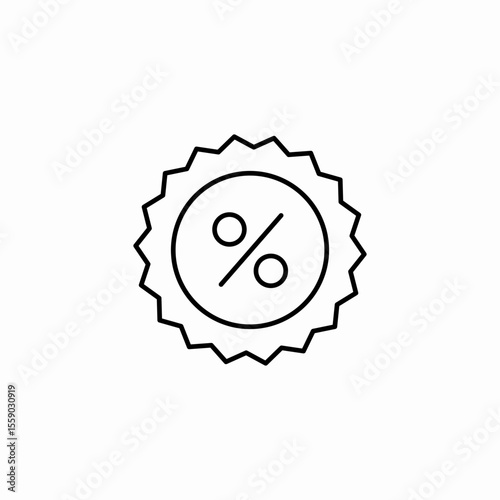 discount percentage badge icon sign vector