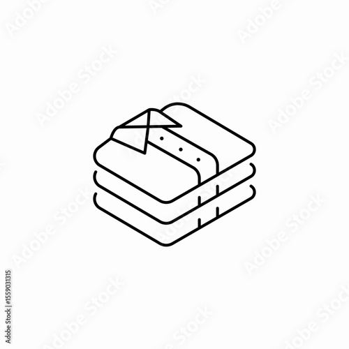 folded ironed shirts icon sign vector