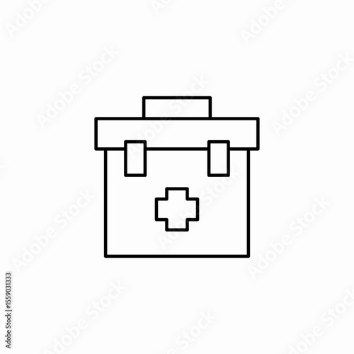 first aid kit icon sign vector