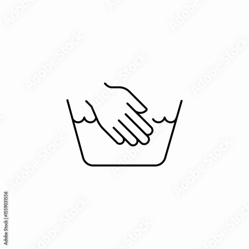 hand wash basin icon sign vector
