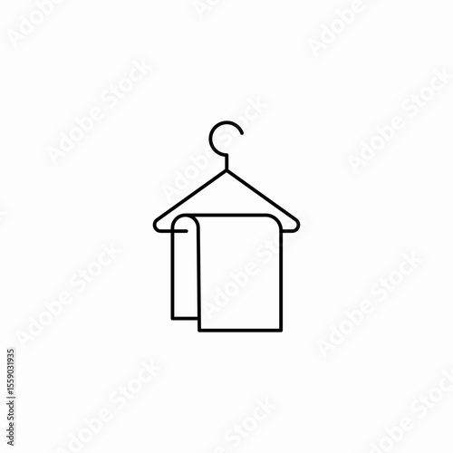 hung towel hanger icon sign vector