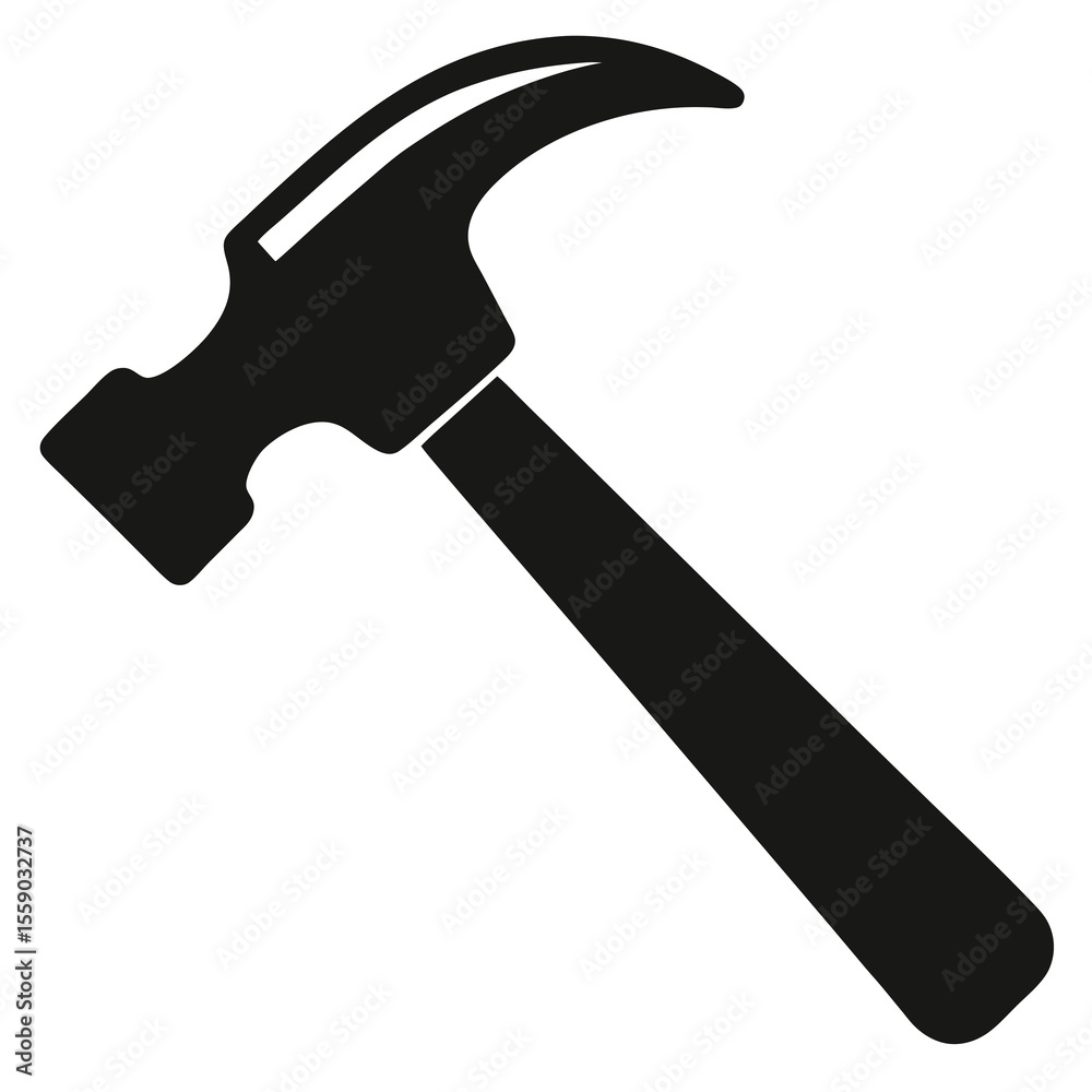 High-Resolution Vector Illustration of a Classic Claw Hammer Tool for Construction, DIY Projects, and Carpentry Work High-Resolution Vector Illustration of a Classic Claw Hammer Tool for Construction, DIY Projects, and Carpentry Work