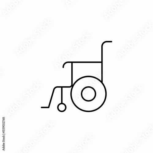 patient wheel chair icon sign vector