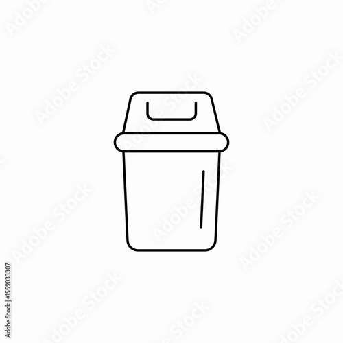 simple trash can icon sign vector