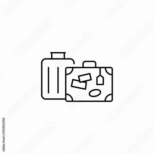 travel luggage journey icon sign vector