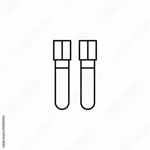 two test tubes icon sign vector