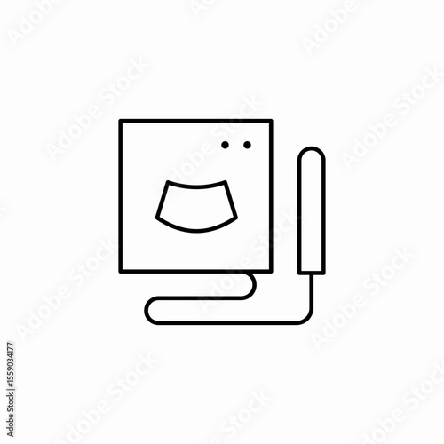 ultrasound machine medical icon sign vector