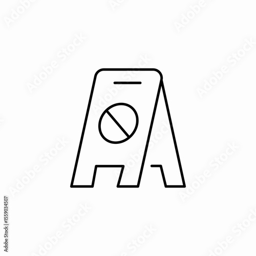 wet floor sign icon sign vector