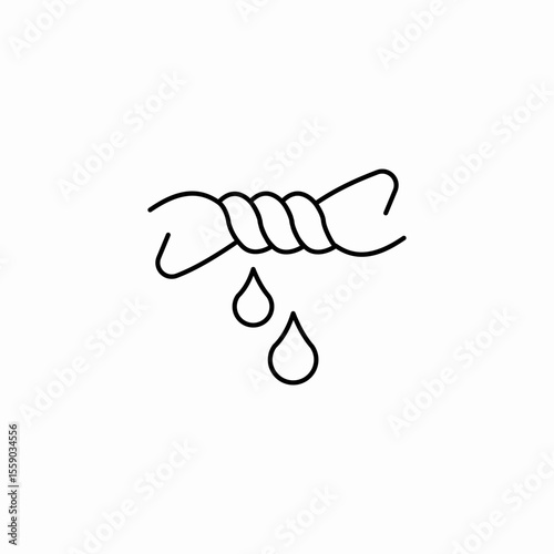 wring out water icon sign vector