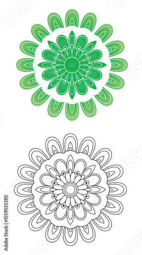 vector illustration of hand drawn mandala. Mandala art design line art vector