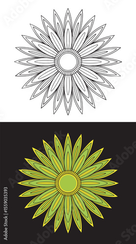 vector illustration of hand drawn mandala. Mandala art design line art vector