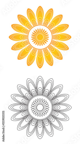 vector illustration of hand drawn mandala. Mandala art design line art vector