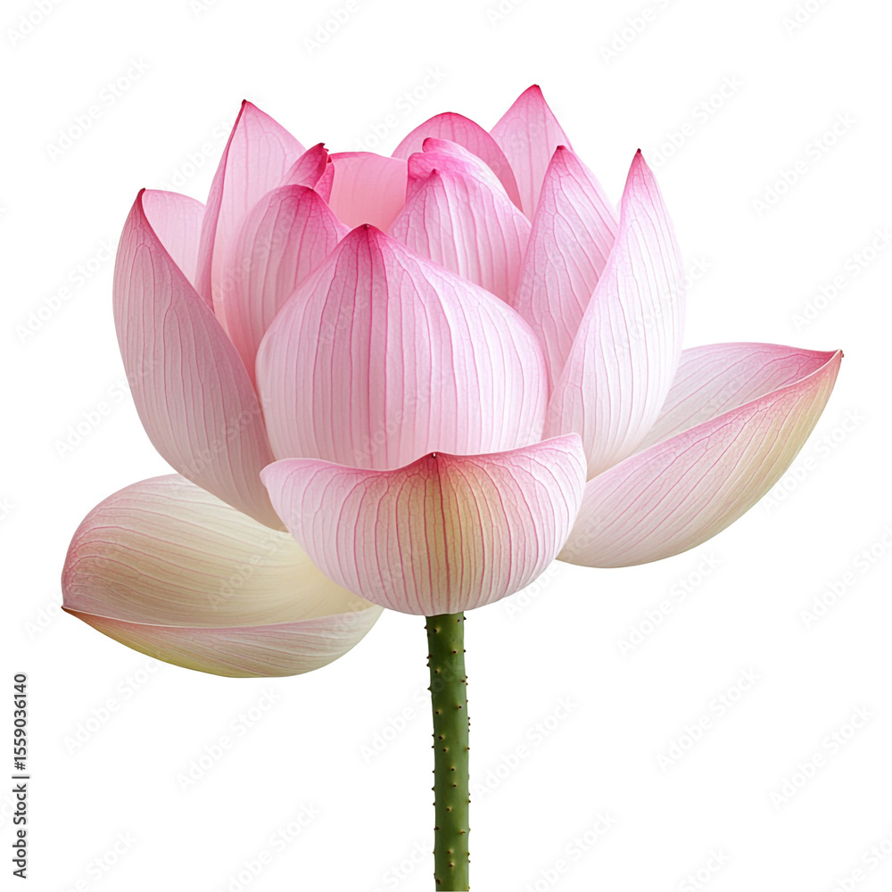 Fototapeta premium Pink lotus flower isolated on black background delicate petals elegant bloom nature beauty floral artistry