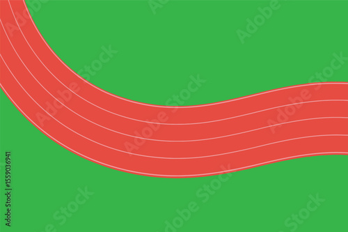 Dynamic running track lanes design element green background