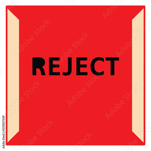 Rejected product box design template with stylized silhouette