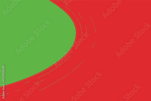Abstract green and red running track and field design