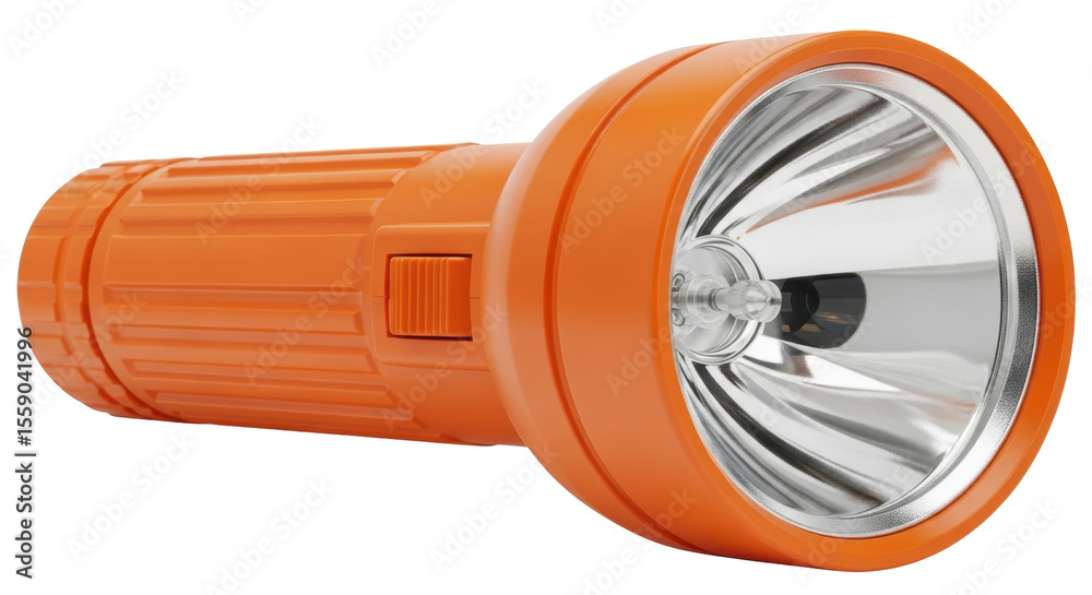 Isolated Orange Flashlight Isolated Orange Flashlight