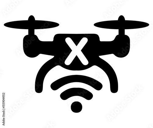 wifi icon symbol flat vector illustration of a drone symbol icon with shadow, ideal for web, business, and future technology display