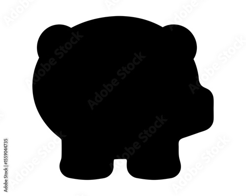 Silhouette of a bearlike creature standing against a plain white background