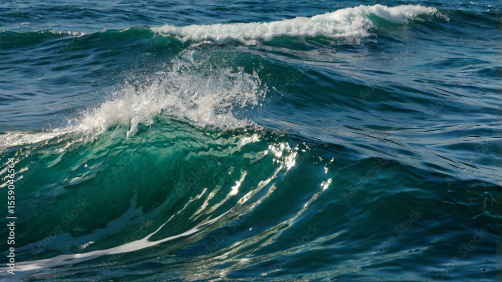 Fototapeta premium Blue Ocean Surface Texture for Background Design