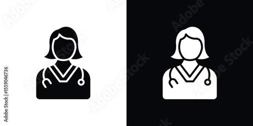 Woman Doctor icon vector design element vector eps 10