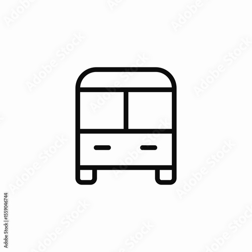 bus line icon sign vector