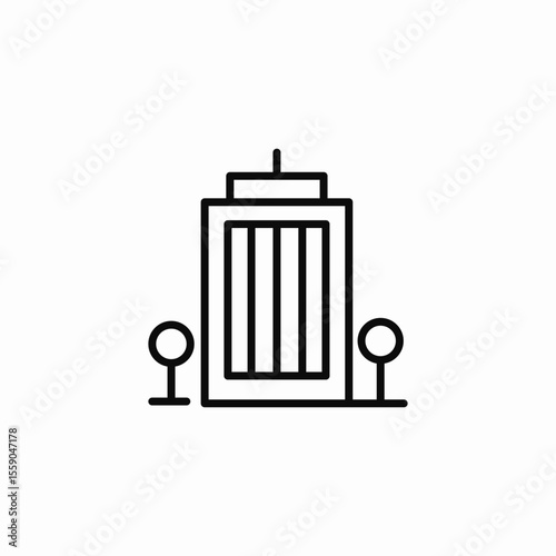compay headquarters icon sign vector