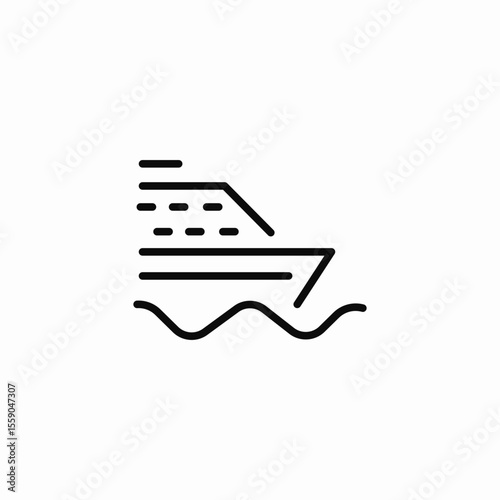 cruise tour icon sign vector